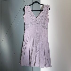 Christiane Celle lavender eyelet midi dress small